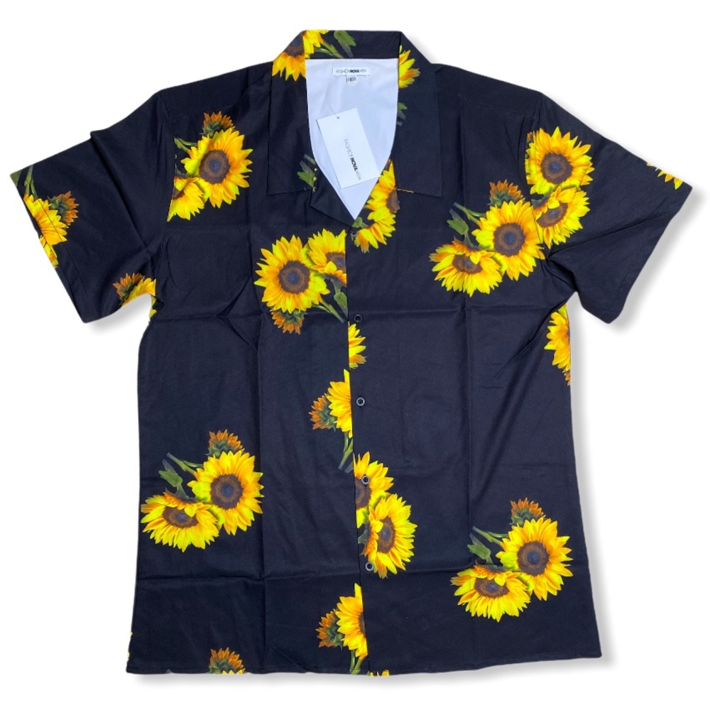 Sunflower Men's Button Down Short Sleeve Large - Picture 1 of 12